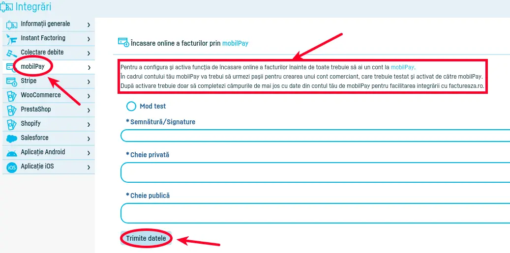 Integrarea cu Mobilpay - pasul 2